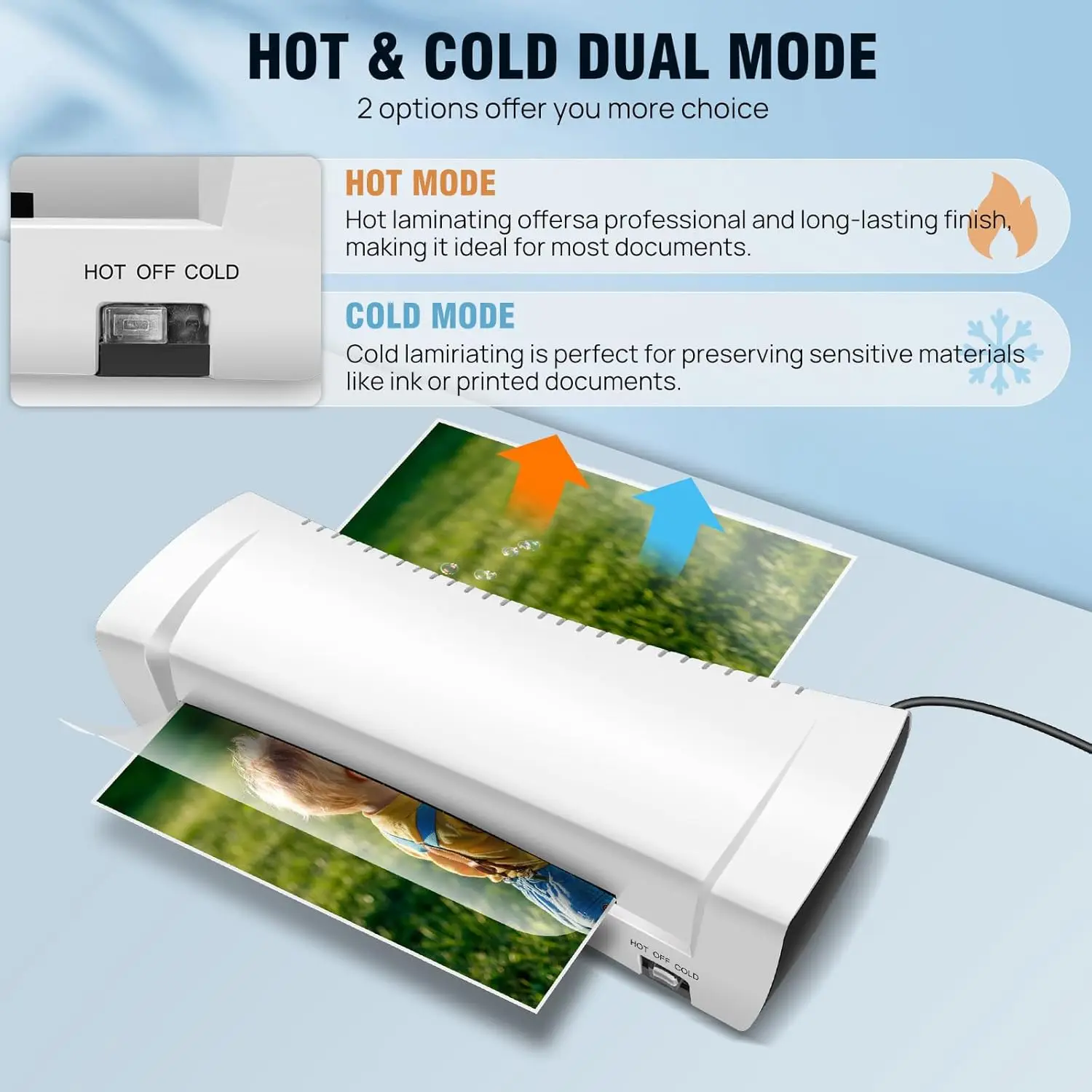آلة الترقق، آلة الترقق A4 A5 A6 آلة تغليف ساخنة وباردة تسخين سريع بدون فقاعات للمدرسة والمنزل