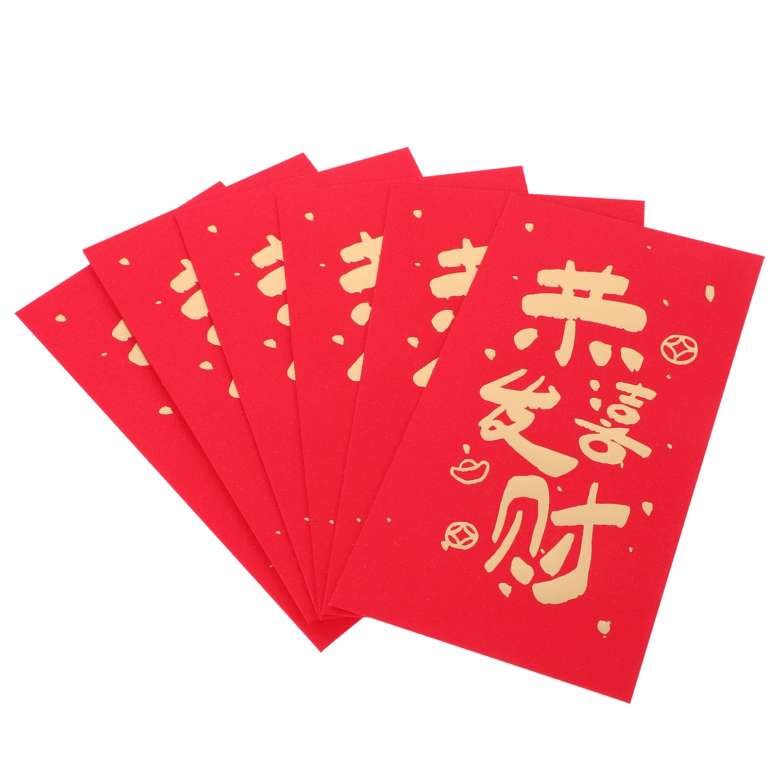 

6pcs Chinese Style Lucky Money Envelopes Thickened Paper Cash Envelopes Traditional Festival Wedding Spring Festival New Year