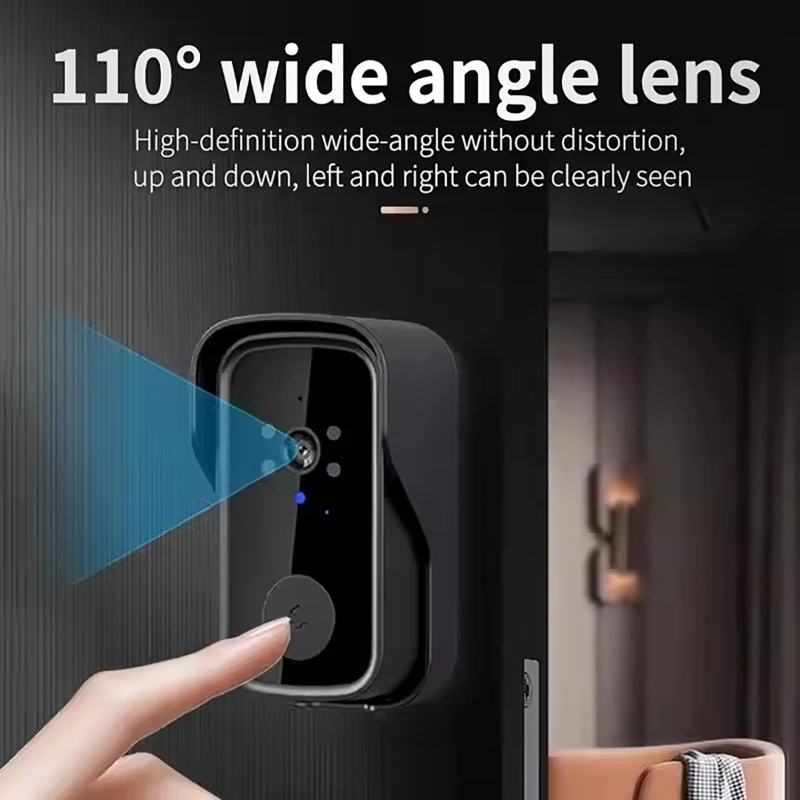 Sonnette vidéo sans fil avec écran de 4.3 pouces, interphone bidirectionnel, Vision nocturne grand Angle HD, interphone vidéo de Surveillance étanche