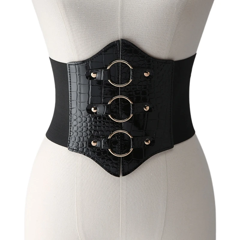 

Corset Wide Faux Leather Cummerbunds Strap Belt for Women Body Shaping Girdle