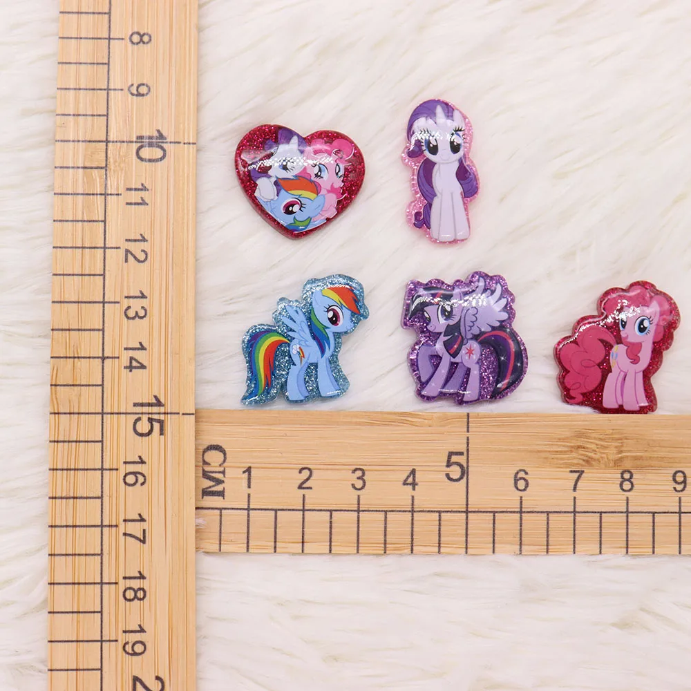 5-12 قطعة/المجموعة مينيسو الكرتون بلدي ليتل المهر الأحذية سحر صندل إكسسوارات أحذية مشبك الزينة صالح معصمه الاطفال حزب هدية