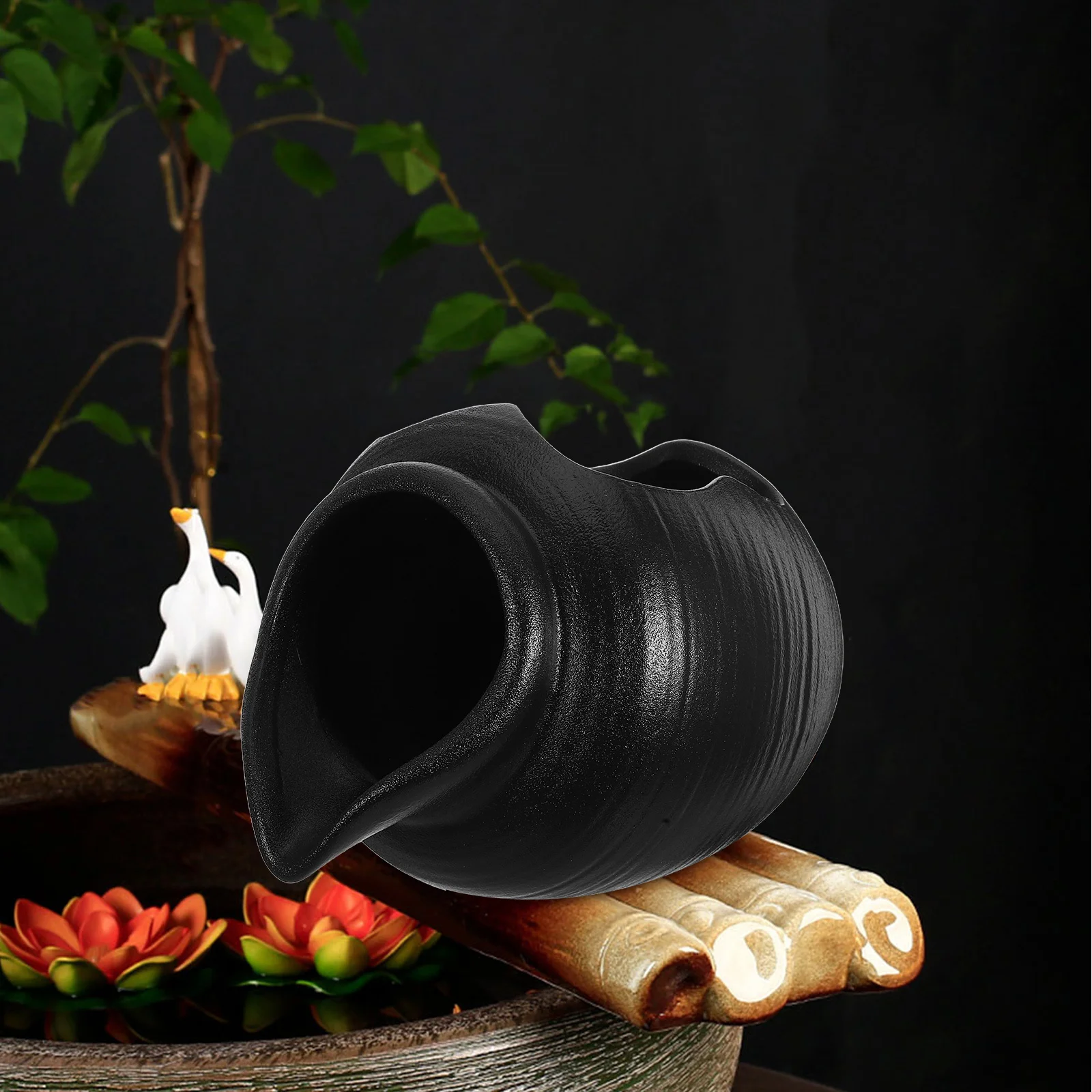 Garden Water Fountain Landscape Waterfall Jar Circulating Decorative Ceramic Outdoor Courtyard