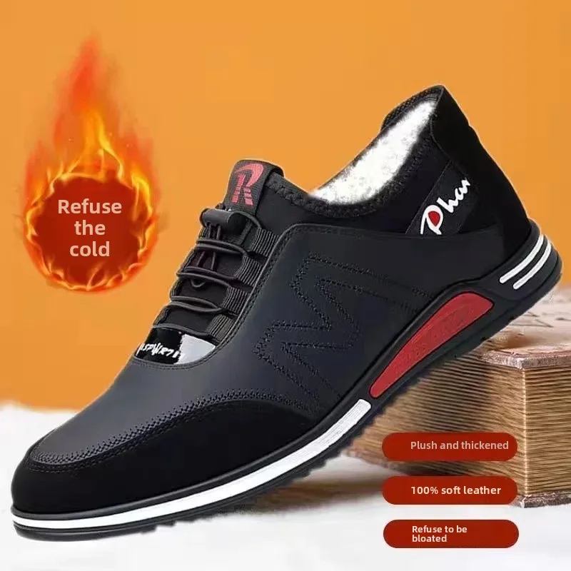 أحذية الجري غير الرسمية قطن واحد مسطح القاع للسفر في الهواء الطلق تنفس ستوكات جلد الرجال أحذية رياضية ربيع الخريف