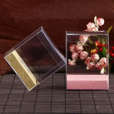 20Pcs/lot New arrival Clear PVC Box 9*9*H cm Rectangular Wedding Souvenir box Cute Small Toys&Doll display&Packaging box