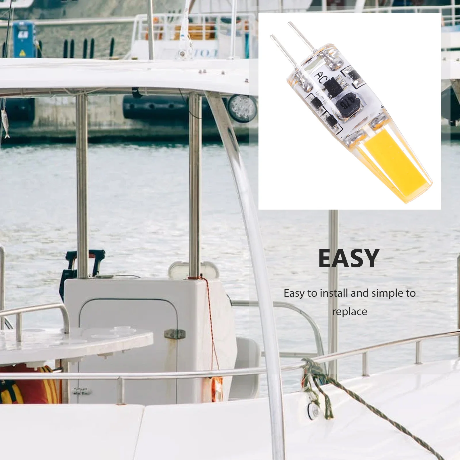 

1.5W G4 LED Light Bulb Dc 12V Warm White 3000K Low Power Consumption Easy Install for Puck Lights Boats Yachts Marine Landscape