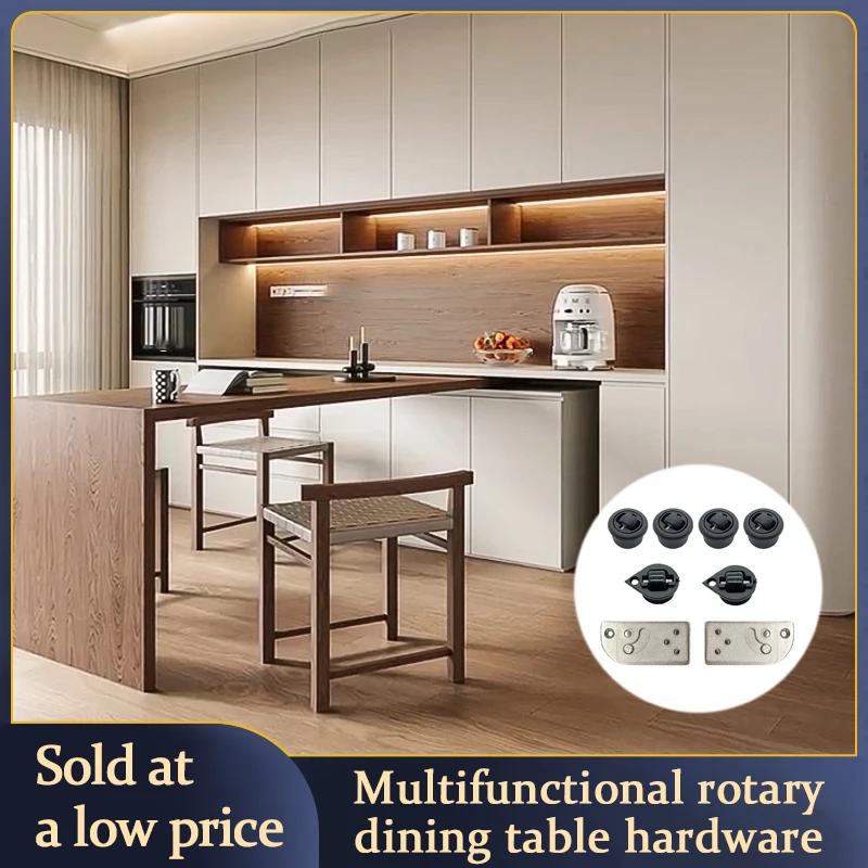 Swivel Folding Table Hardware Connectors Multi-Functional 90-Degree Rotating Desk Dining Table Space-Saving Durable Furniture