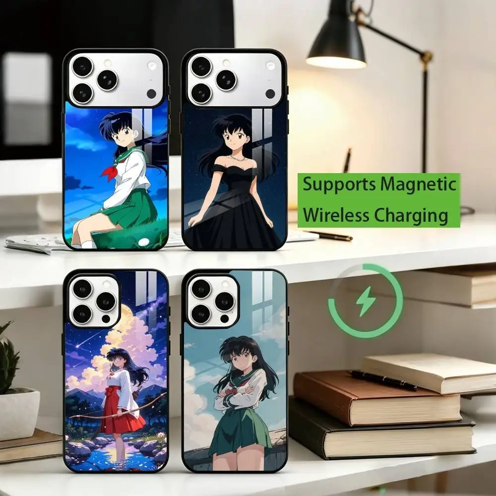 

A-Anime Inuyasha Kagome Higurashi Phone Case For iPhone17,16,15,14,13,12,11 Plus,Pro Supports Magnetic Wireless Charging