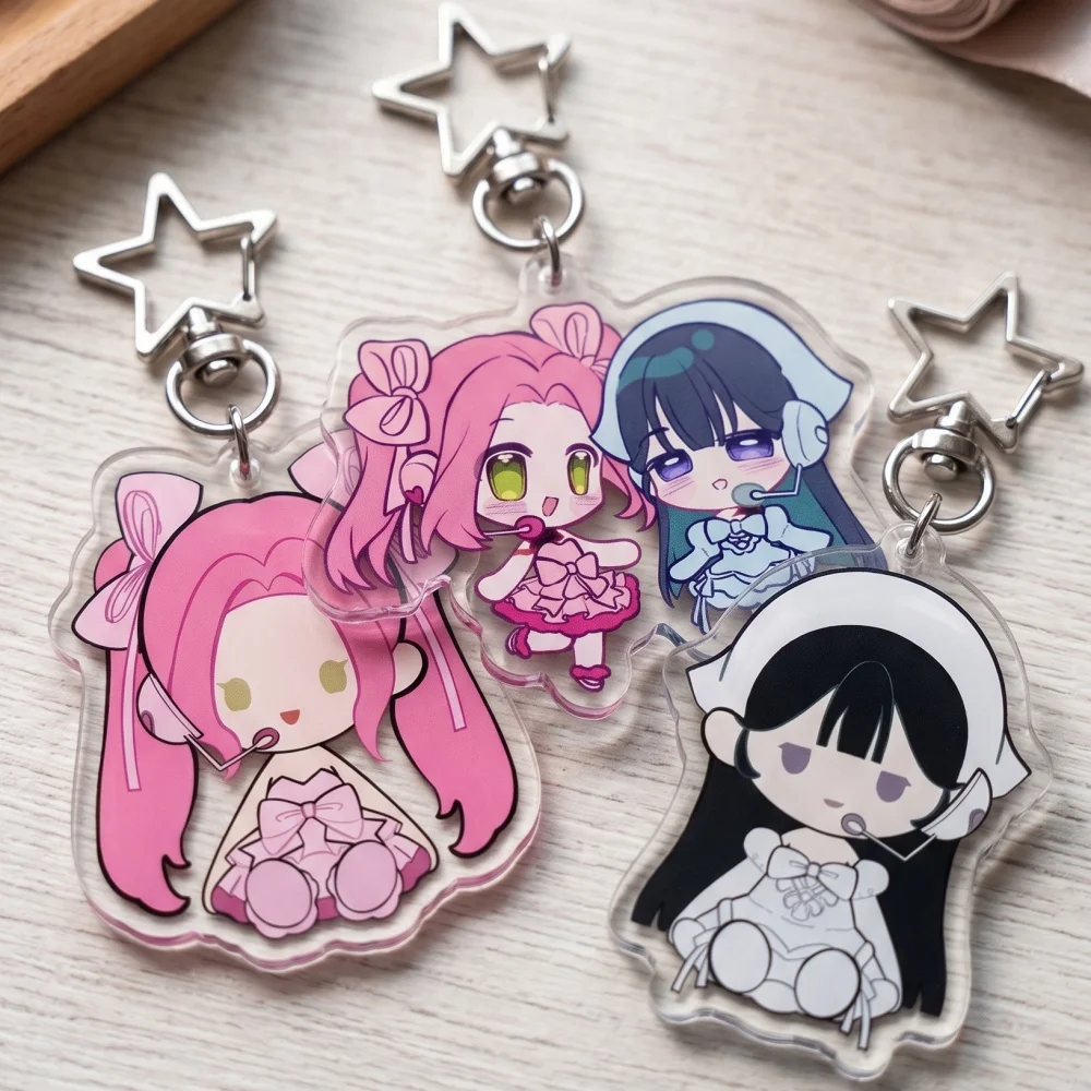 Alien Stage Mizi Sua Chibi Acrylic Keychain Double Sided Dual Design Normal Alien Form 6cm Bag Charm Anime Collectible Fan Gift