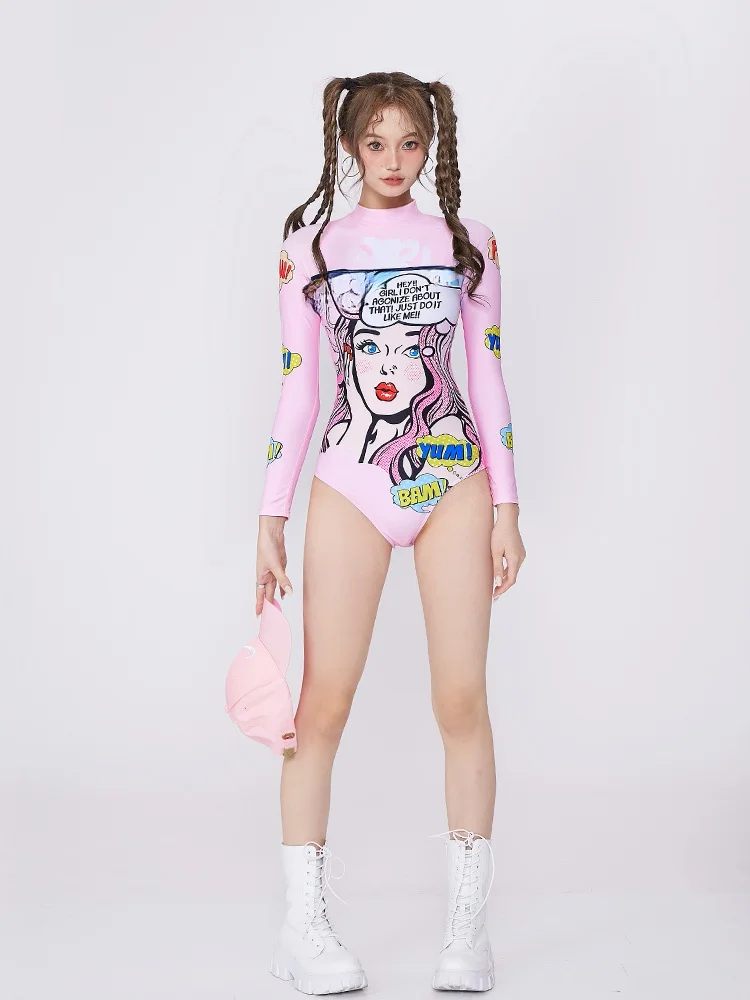 

Женский термокостюм для плавания с длинными рукавами, профессиональный костюм для серфинга и дайвинга, корректирующий фигуру, с маской