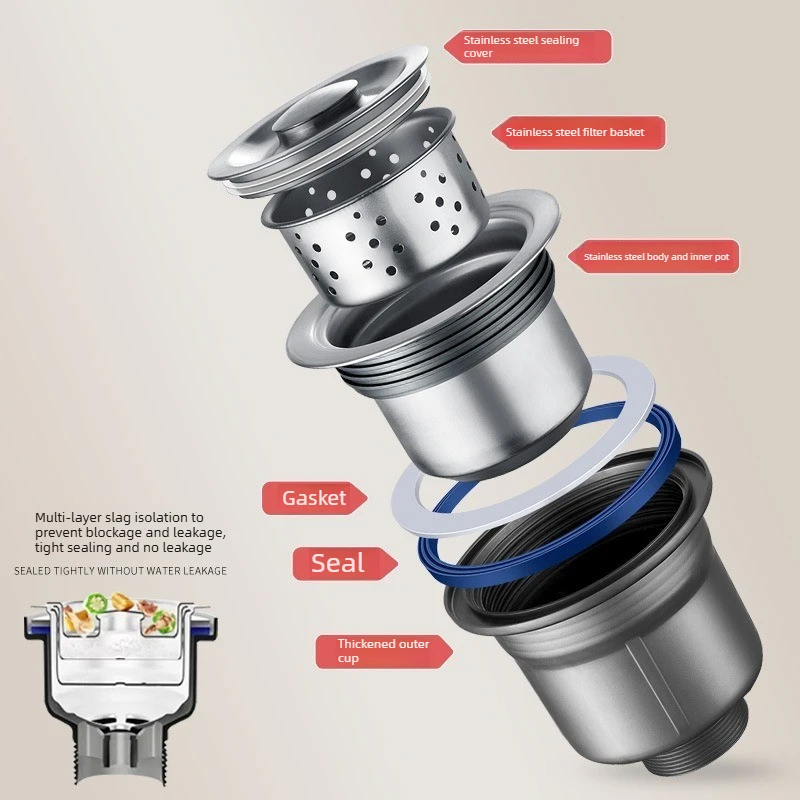 Rear-Mount Space-Saving Anti-Odor Drain Pipeline Universal Kitchen & Bathroom Sink Drainage Pipe Fittings - view 3