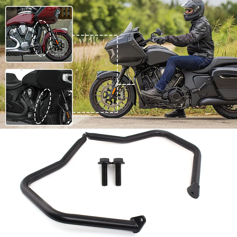 

Motorcycle Front Bumper Guard Engine Highway Crash Bars Protection for Indian Roadmaster Challenger Chieftain Pursuit 2020-2025