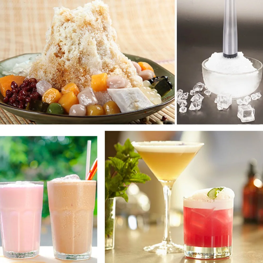 Bâton à glace robuste à long manche en acier inoxydable, pilon à cocktail, outil à écraser les fruits pour barman