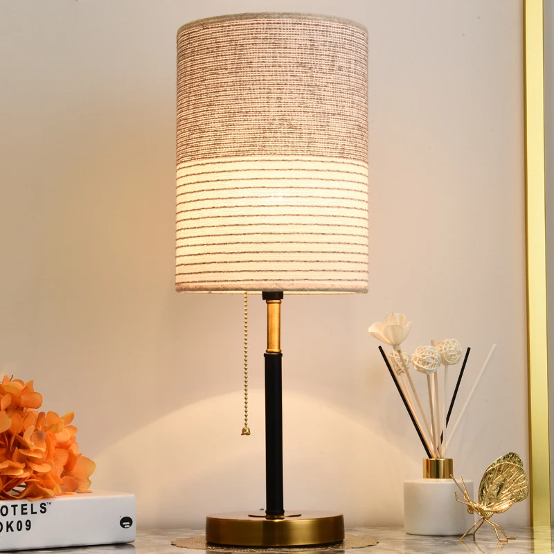 Nordic bedroom table lamp bedside lamp American modern simple warm romantic creative light luxury