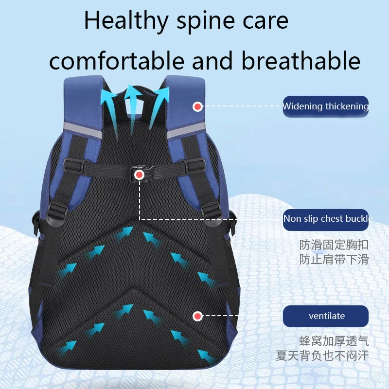 Primary School Student Backpack, Waterproof Printing, Children's Backpack, lightening, spine Protection, Large Capacity