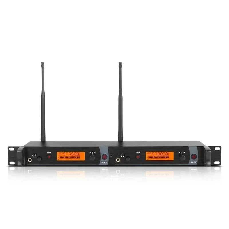 Wireless stage monitor earphone monitor dual channel launch band recording return tow two UHF IEM1200