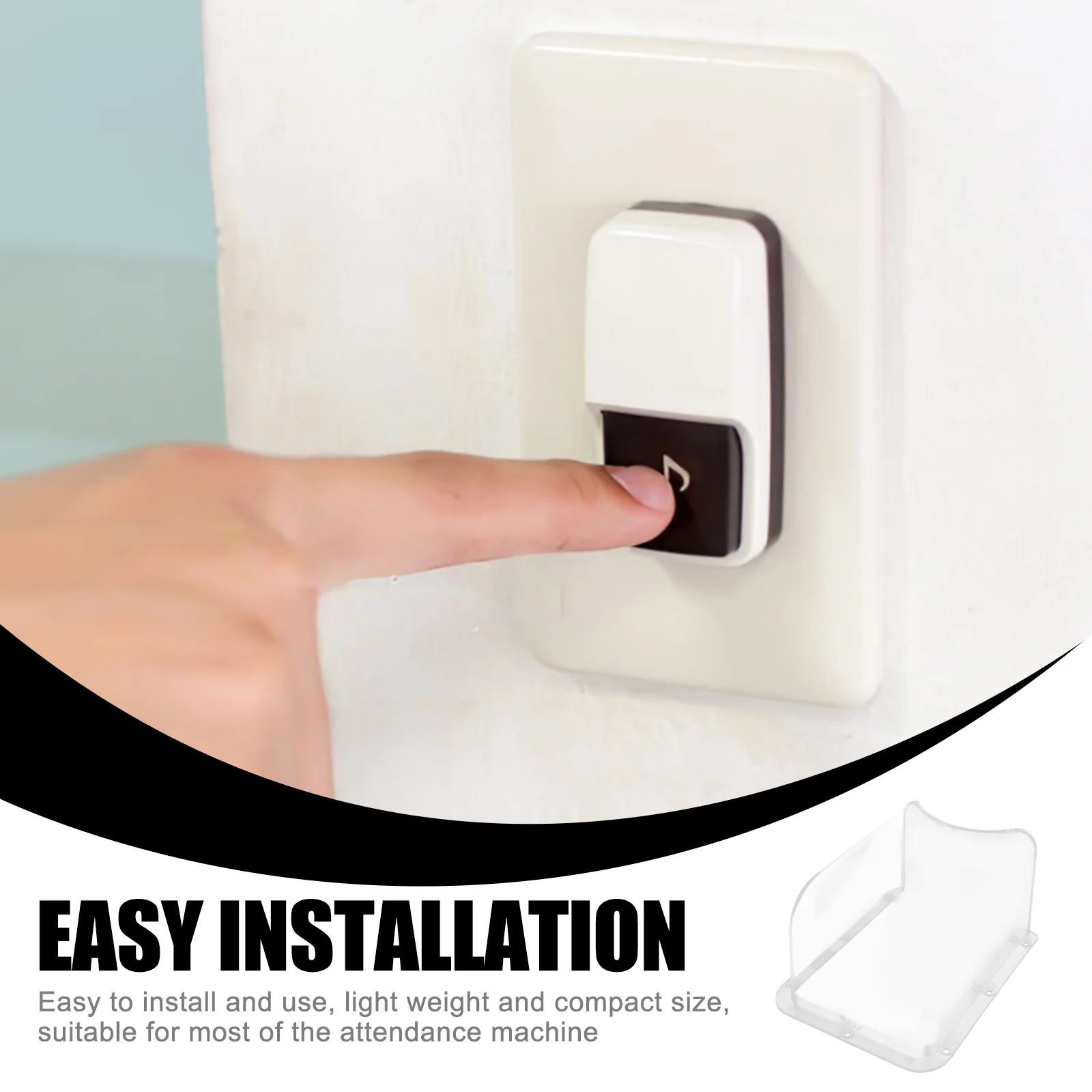 Switch Case Waterproof Doorbell Cover Water-resistant Button Rainproof Outdoor Home Transparent for