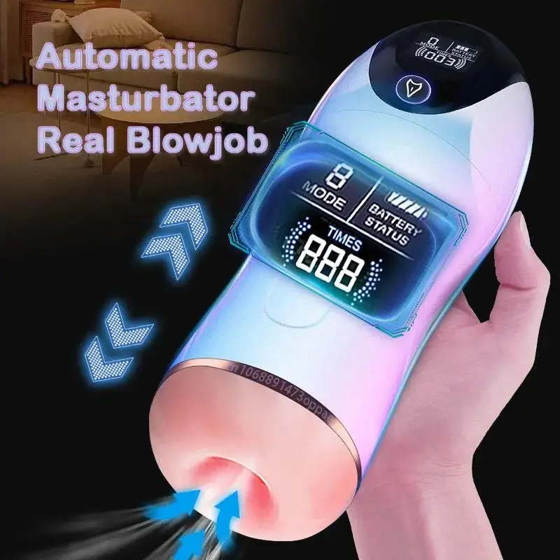 

Masturbators Sex Toy For Men Automatic Sucking Vibrator Male Masturbator Cup Real Vaginal Suction Pussy Pocket Blowjob Penis A