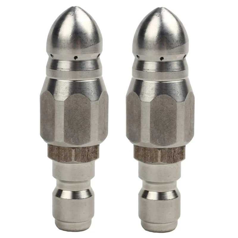 

2 Pack Pressure Washer Sewer Jetter Nozzle, Durable Design Sewer Jet Nozzle,Pressure Drain Jetter Hose Nozzle