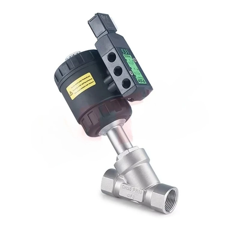 Pneumatic pneumatic angle seat valve normally closed thread connection solenoid valve