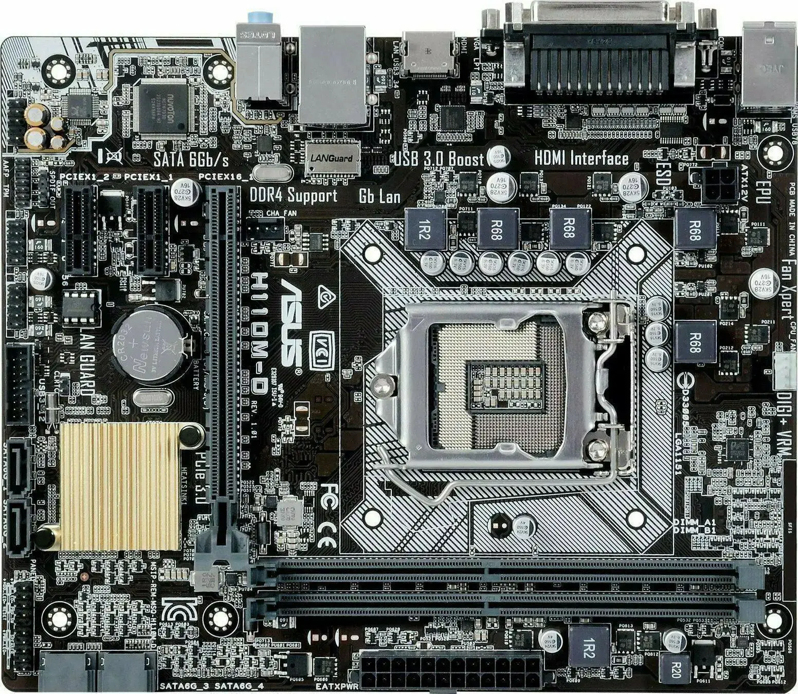 

H110 Motherboard ASRock H110M-D DDR4 Supports 6th /7th Gen Intel Core i5-6500 7600 cpu 1151 USB 3.1 SATA3 Micro ATX