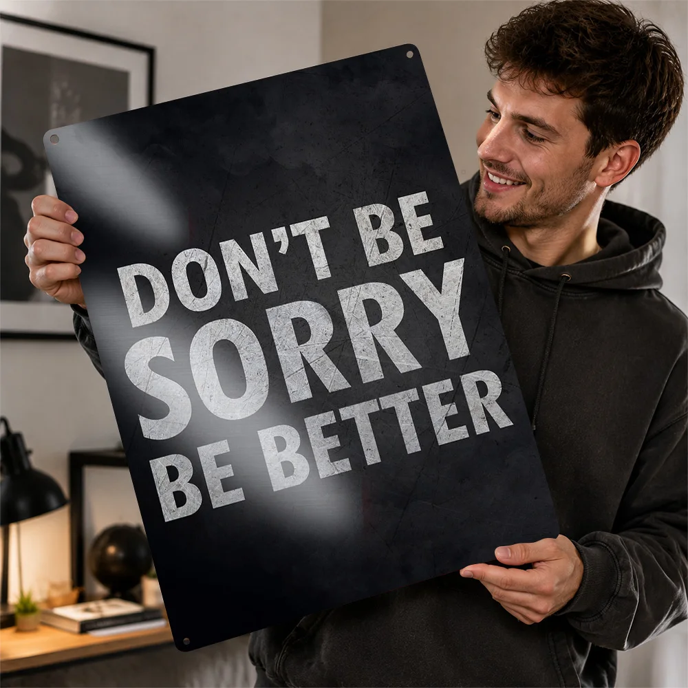 Be Better Poster Quote Wall Art Personalized Vintage Metal Sign for Office Gym Study Room Home Decor Inspirational Gift Plaque