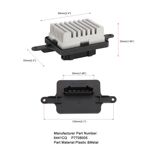 Imagen 2 del producto Nuevo 6441CQ 6441.CQ se adapta a Peugeot 3008 Citroen DS5 calentador ventilador resistencia de Motor piezas de automóvil P7708005 para Peugeot 3008