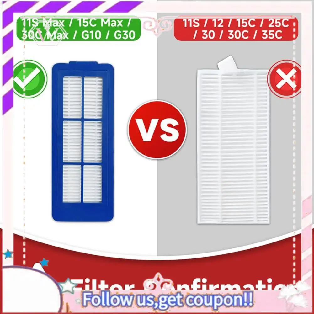 

Прочный гибридный робот-пылесос Eufy 15C Max, G32 Pro, 11S Max, G30, 30C Max G20, основная боковая щетка, аксессуары для фильтра Hepa