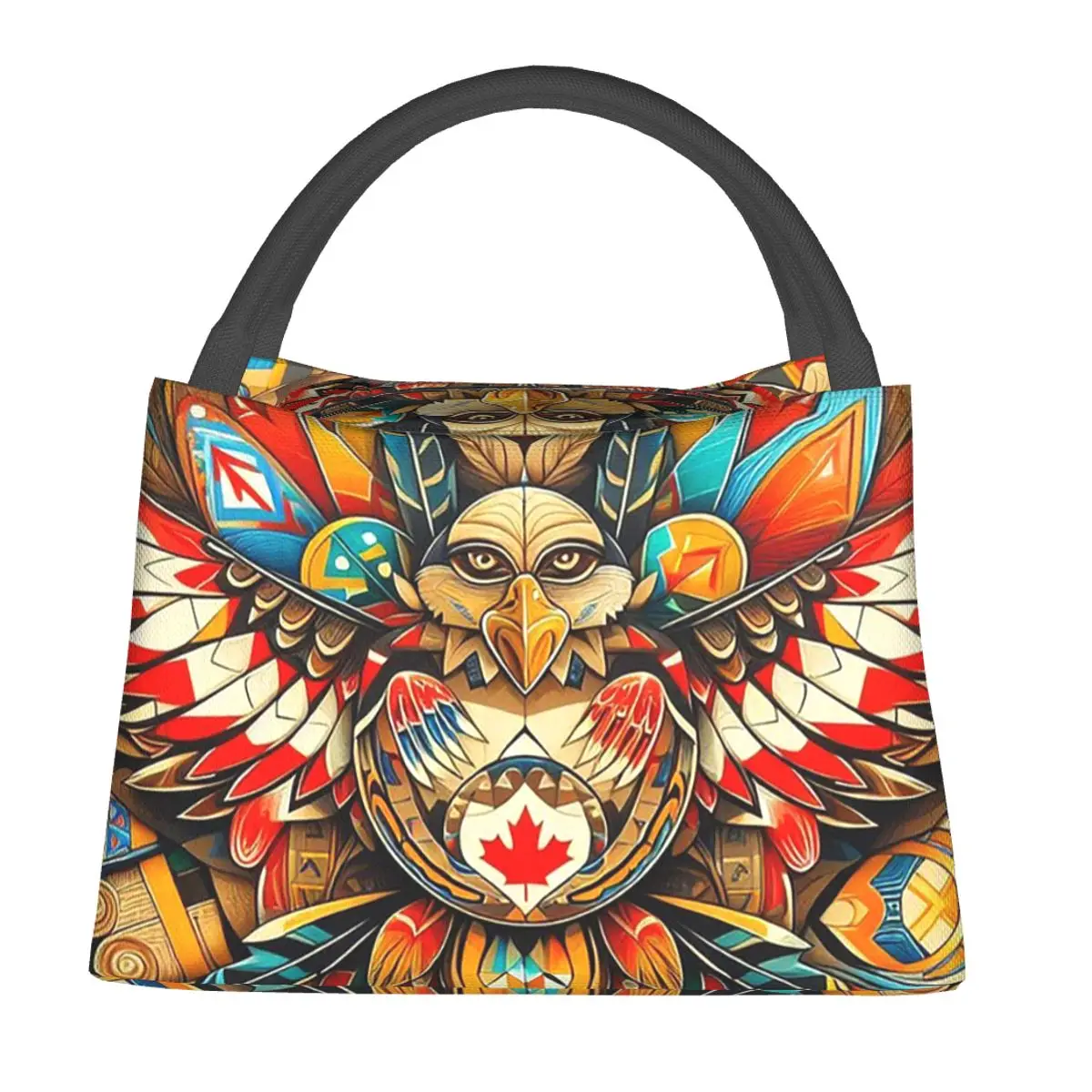 Native Mandala Owl American Lunch Bags Insulated Bento Box Lunch Tote Picnic Bags Cooler Thermal Bag for Woman Student School