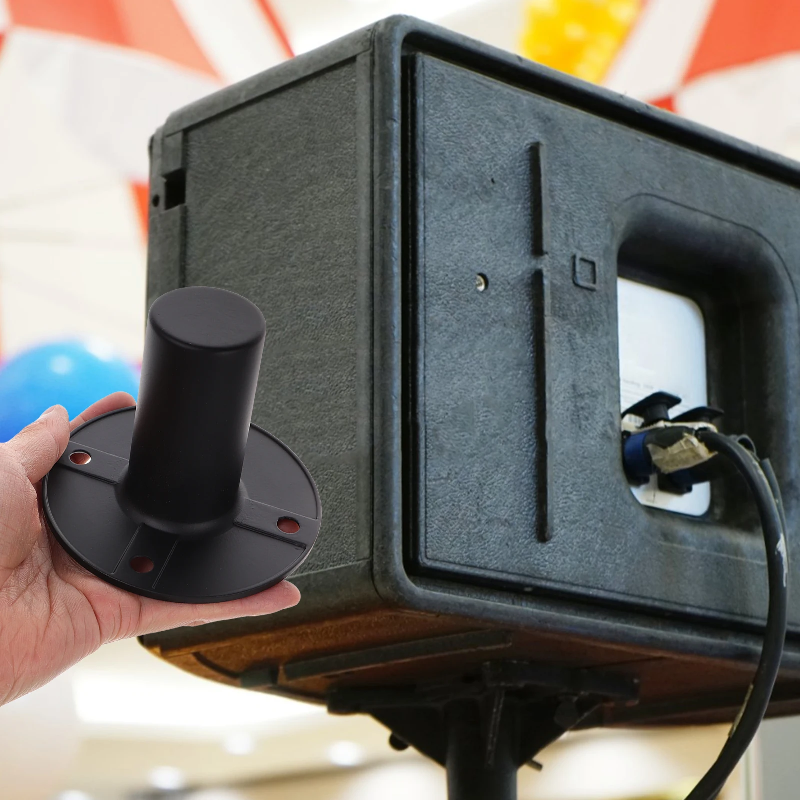 

2pcs Speaker Base Aluminum Alloy Loudspeaker Stand Indoor Stage Sound Support Holder Fast Setup Aesthetic Design