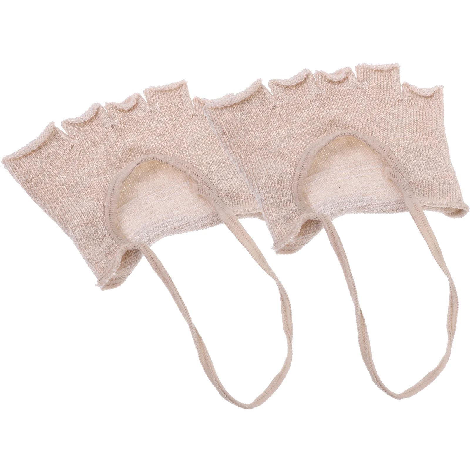 

Open-toed Boat Socks Women Half Toe Protector Big Size Black Separated Anti-slip Design Toe Separator
