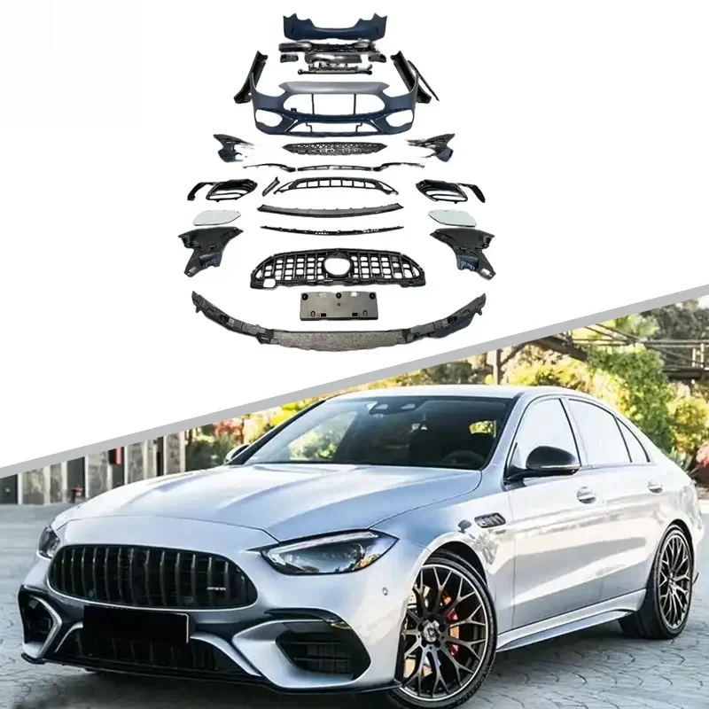 

For C-class W206 body kit C63 body kit Hot selling Front bumper Combination Lip