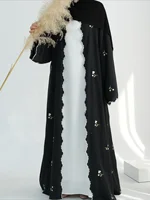 Eid musulman Abaya pour les femmes broderie Cardigan robes Abayas Ramadan marocain dubaï Jalabiya caftan robes arabe longue Robe 2025 5