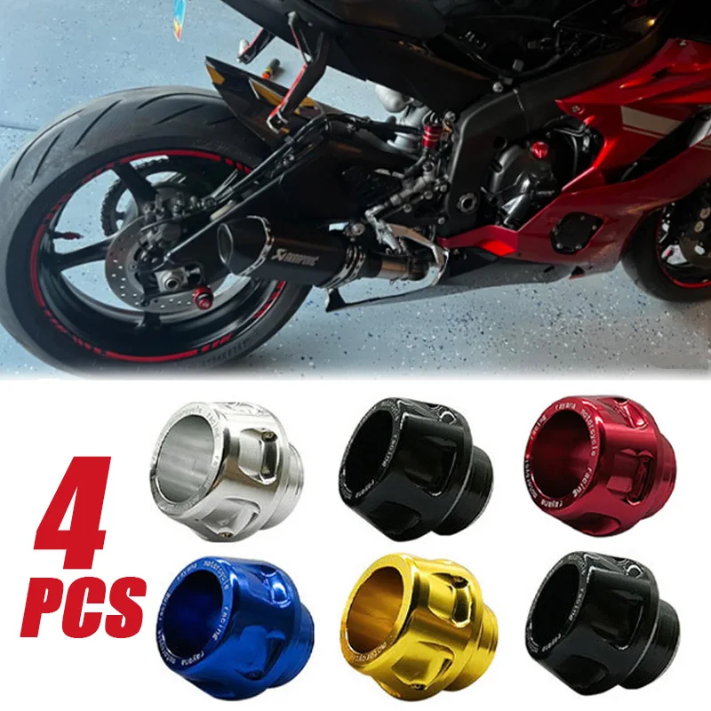 4Pcs Aluminum Alloy Motorcycle Crash Protector Scooter Wheel Front Fork Frame Falling Protection Pads Sliders Moto Exterior
