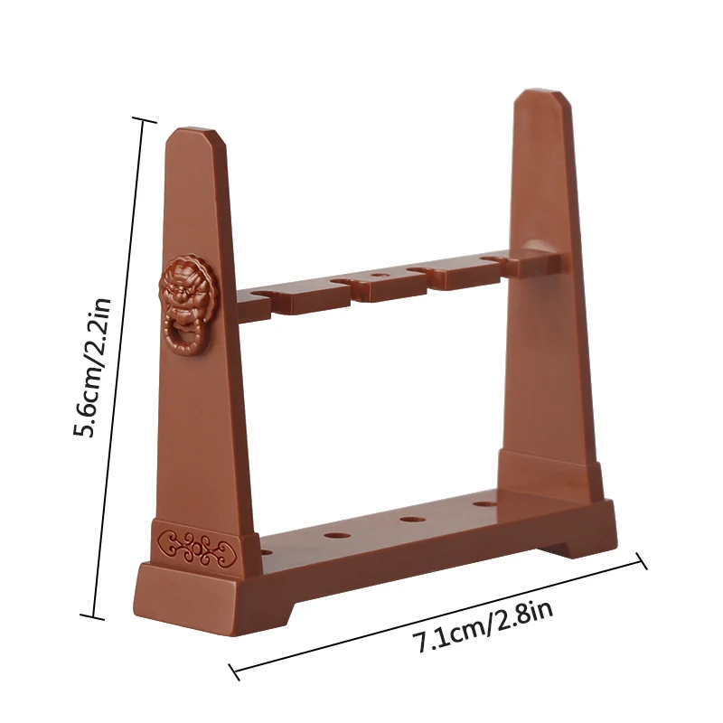 MOC-Porte-outils blocs de construction médiévaux, figurines de chevalier soldat, armes, épée, hache, arc, bouclier, casque, armure, accessoires, jouets