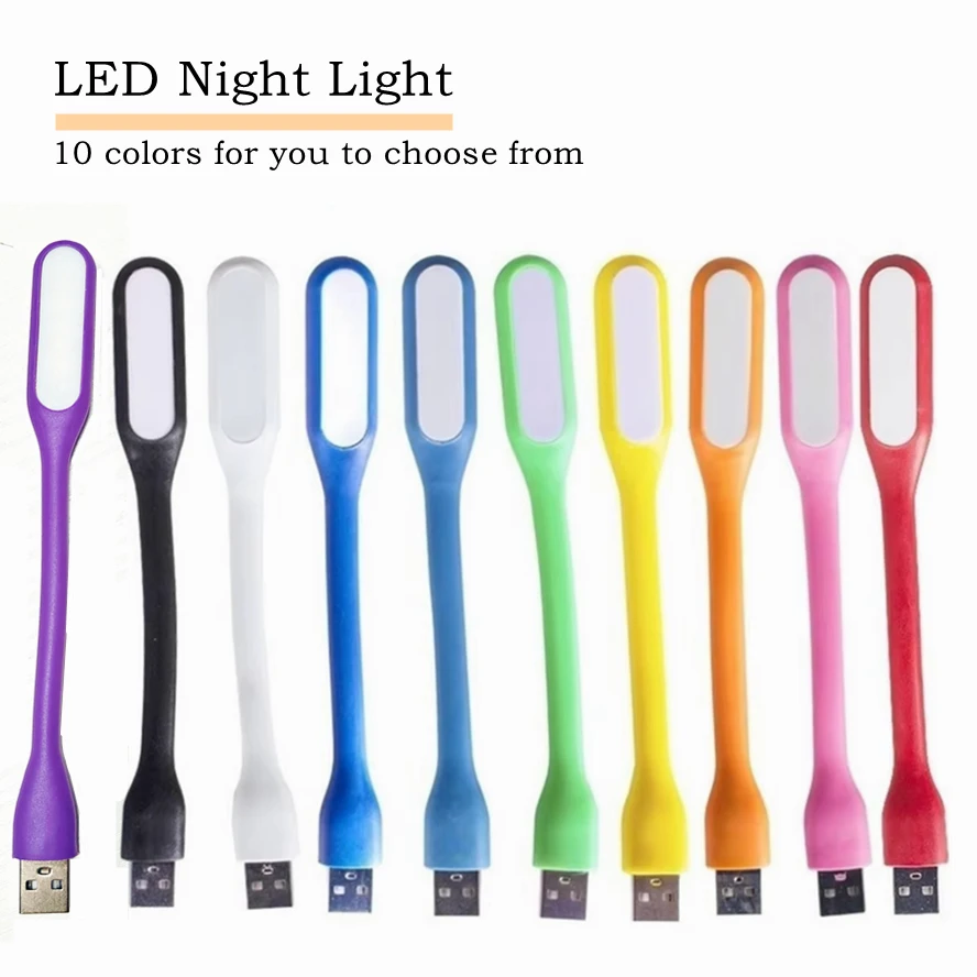 RnnTuu USB LED Lamp Powerbank PC Notebook Perfect Color Mini for Flexible Night Working Book Flashlight/HUB/Car Charger