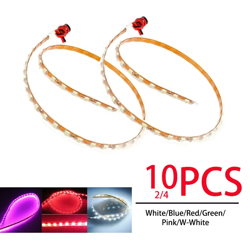 

45CM LED Strip Lights Soft 1210 45SMD Red Waterproof Auto Light Bar Decorative Lamp Atmosphere Light 12V Car Accessorie