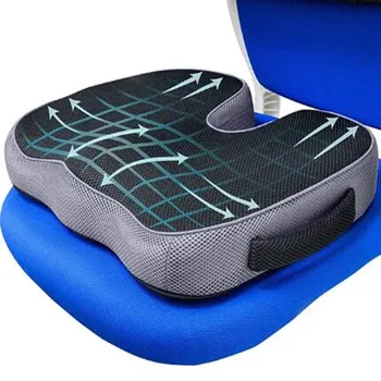Coussin orthopédique antidérapant en mousse à mémoire de forme, pour soulager les maux de dos, chaise de bureau confortable, coussin de siège de voiture, pour Tailbone Sciatica