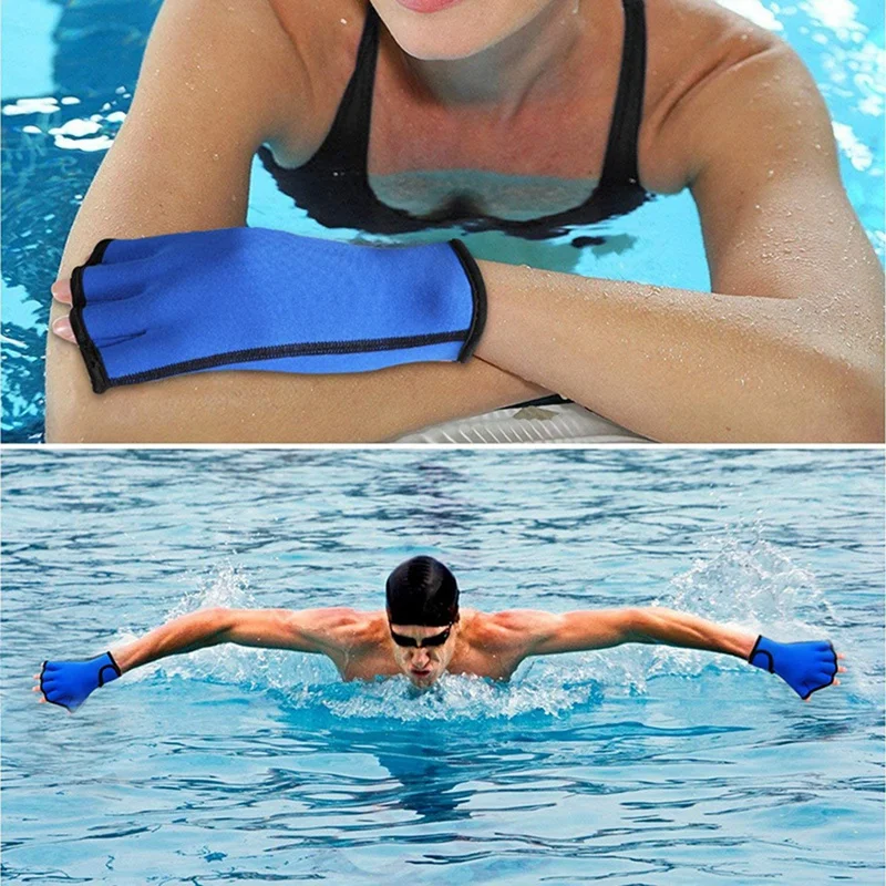 Swimming Training, Diving Equipment, Anti-Slip Semi-Fingered Gloves For Adults And Children Swimming Training