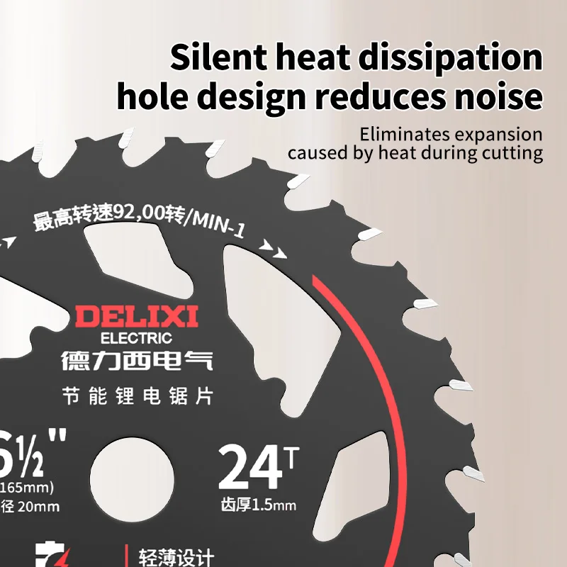 Kreissägeblatt Hartmetall-Holzschneidscheibe 110-165mm X18/24T X20mm Spitzenbestückte Schneidklinge Holzbearbeitungs-Schneidwerkzeuge Scheibe – Detail 3