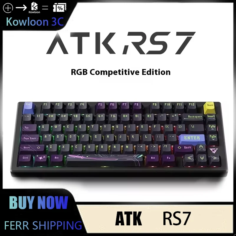 ATK RS7 E-sport Gaming Magnetic Keyboard High-end Competitive Singlemode Aluminum Lumpy Keycaps 75 keys Low Latency VALORANT