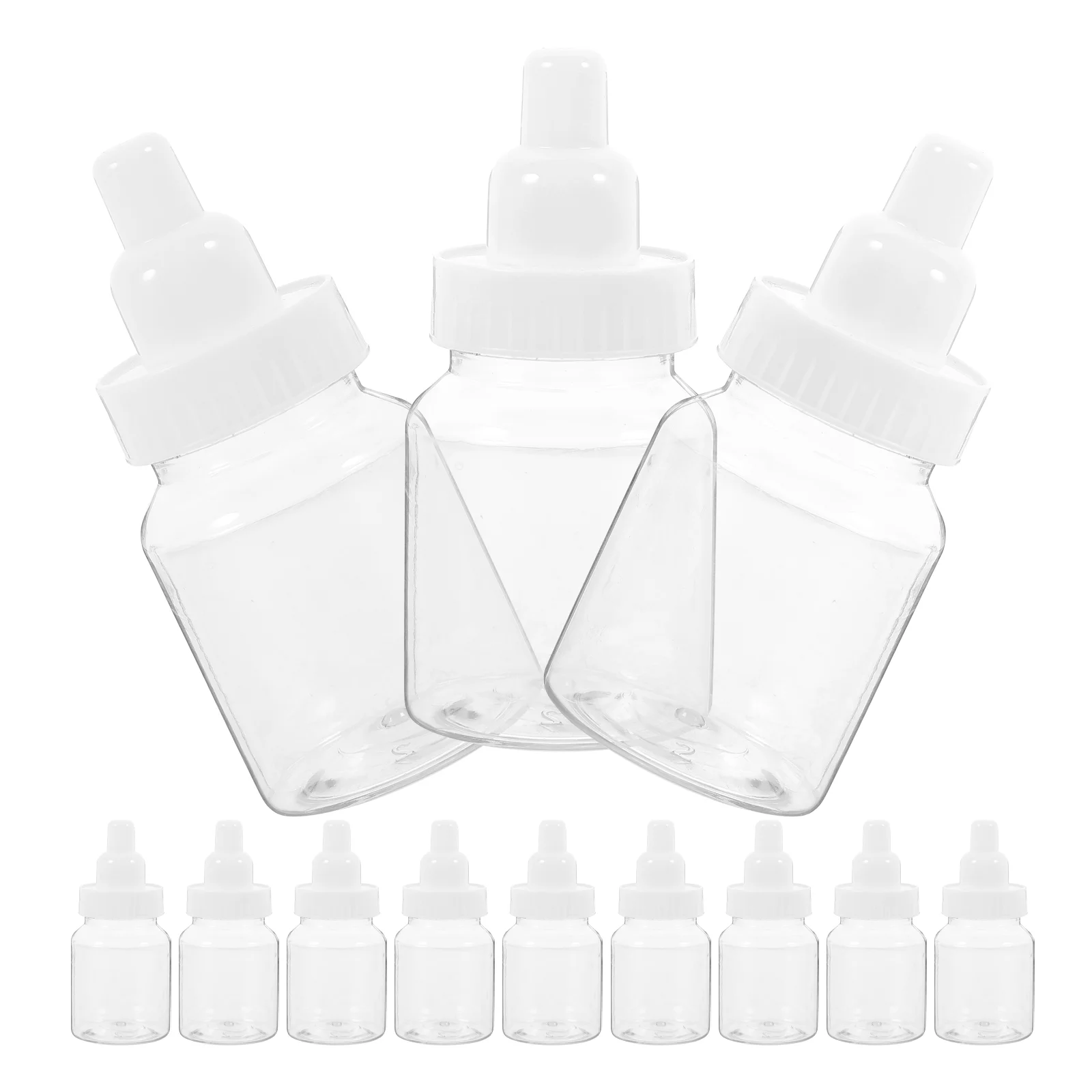 

12 Pcs Candy Box Small Baby Bottles Cap Plastic Bridal Shower Favors Pp Elegant Party For Adults Toddler