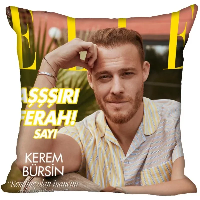 Kerem Bursin Pillow Case Home Decorative Pillows Cover Invisible Zippered Throw PillowCases 45X45cm