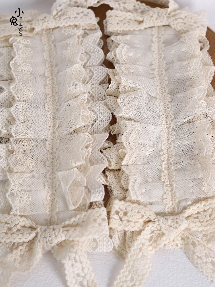 Français élégant lolita bandeau de cheveux Harajuku dentelle belle bandeau Cosplay chapeaux doux fait à la main tête enveloppement chute