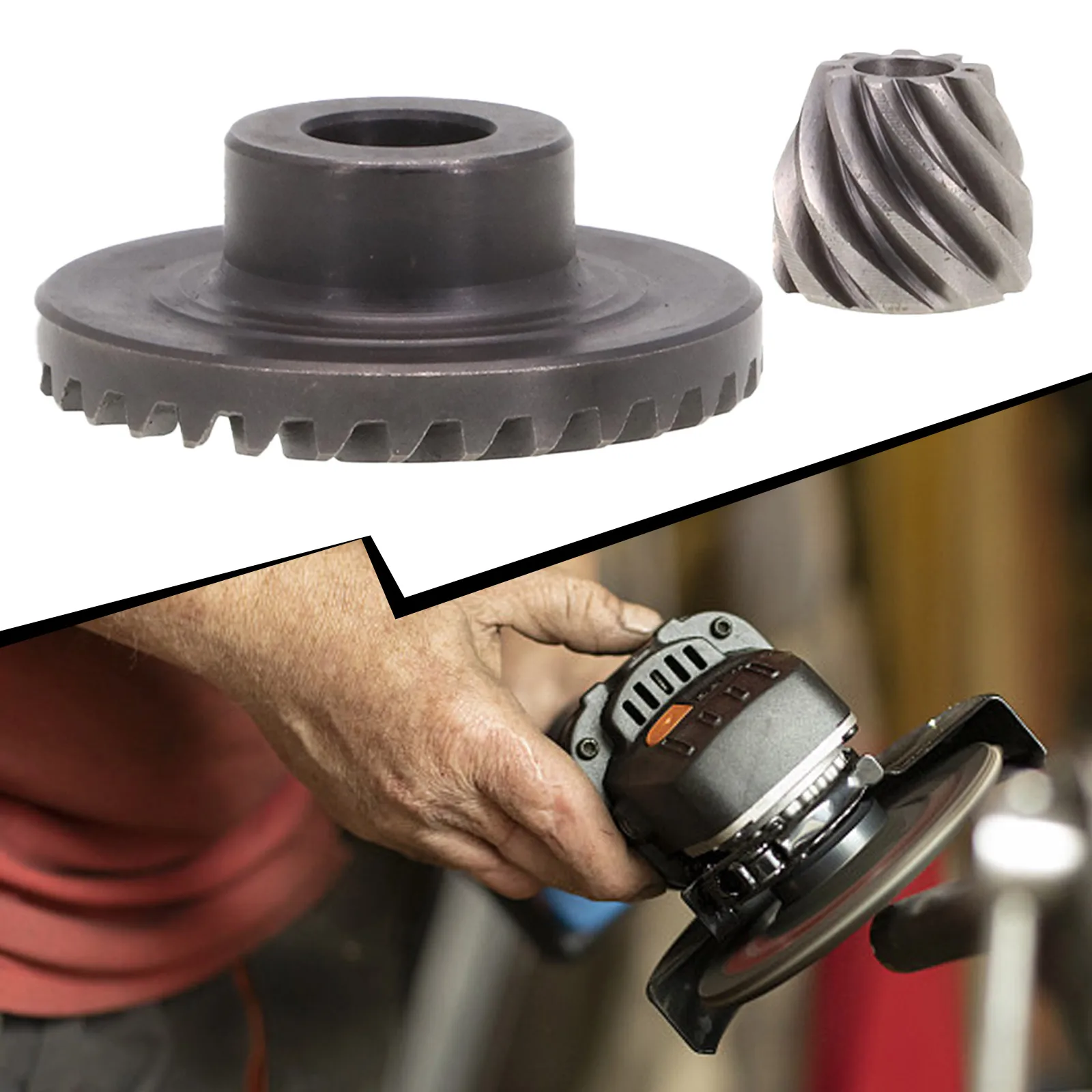 

Gear Set Gear Straight Spiral Bevel Gear Power Tool 2Pcs Set Angle Grinder Gear Straight Inner Diameter 11.6mm