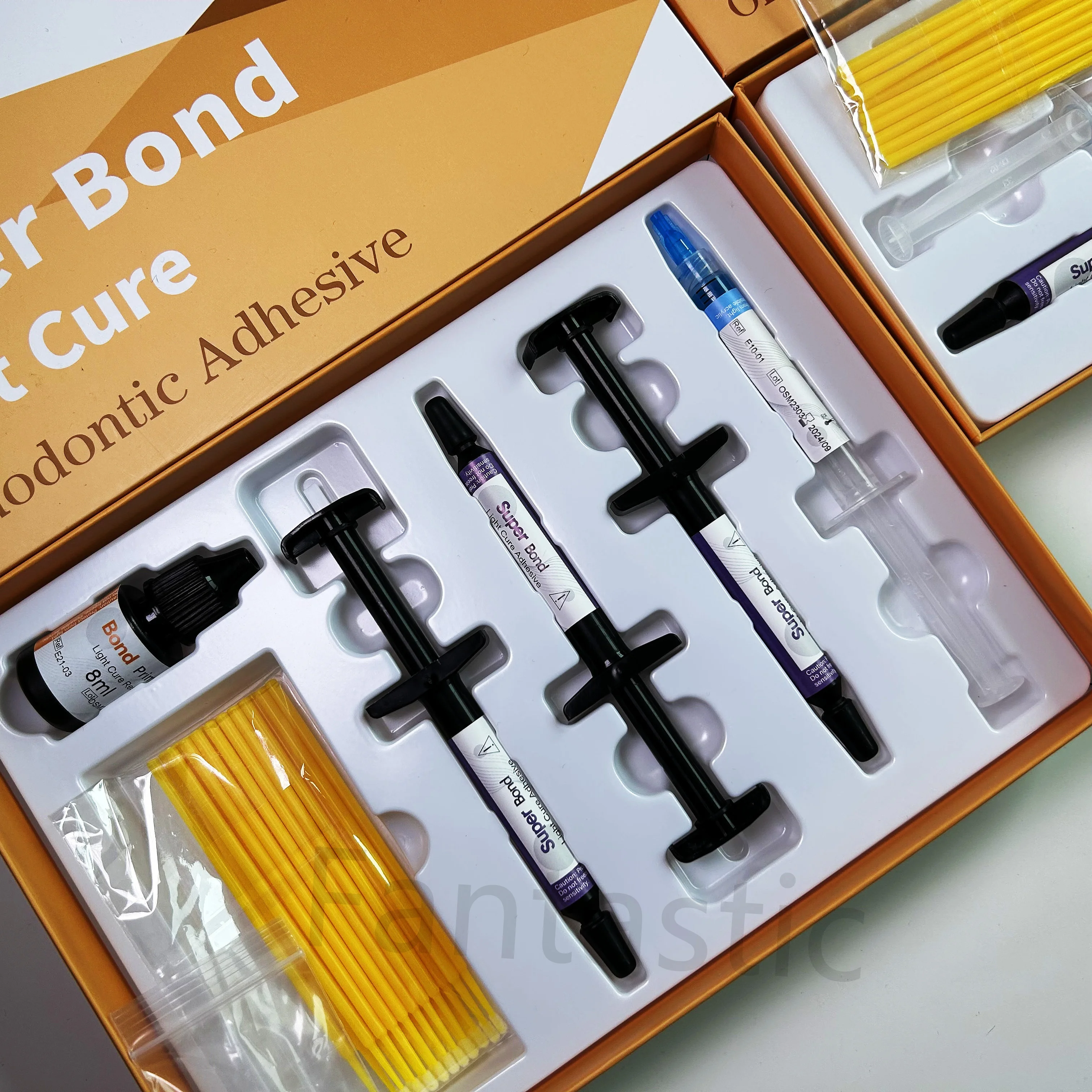 Dental Orthodontic Light Cure Bonding Adhesive Etch Gel Kit For Metal Brackets Braces