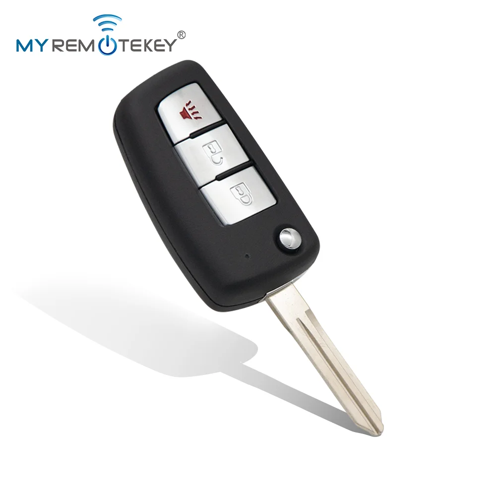MYREMOTEKEY Flip Key Shell Combo for Nissan Rogue, Qashqai, X-Trail, Sentra, Altima, Armada & Infiniti (2-4 Button)