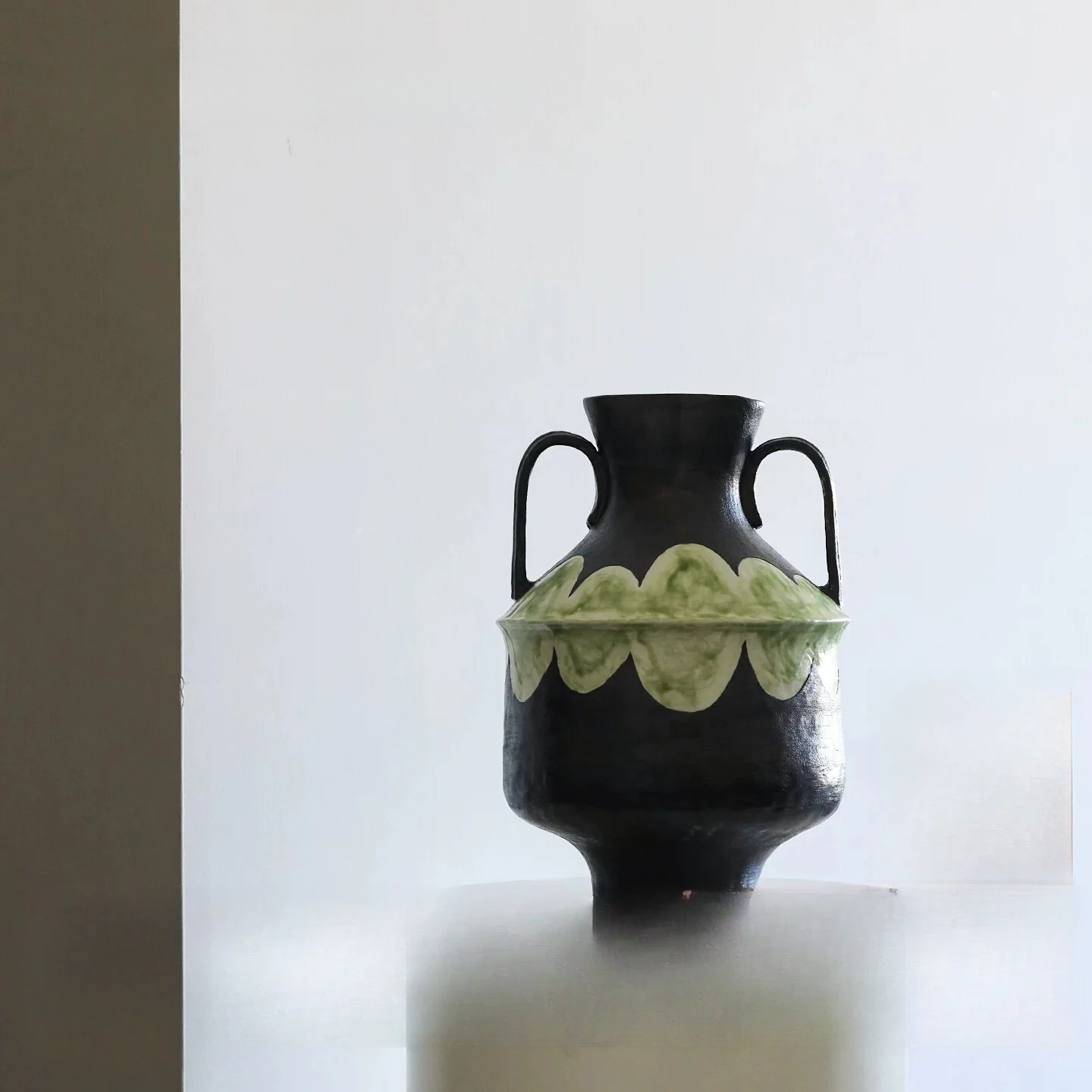 Ceramics | Artist joint name | Binaural hand-painted vase ornament, high-end art flower utensils
