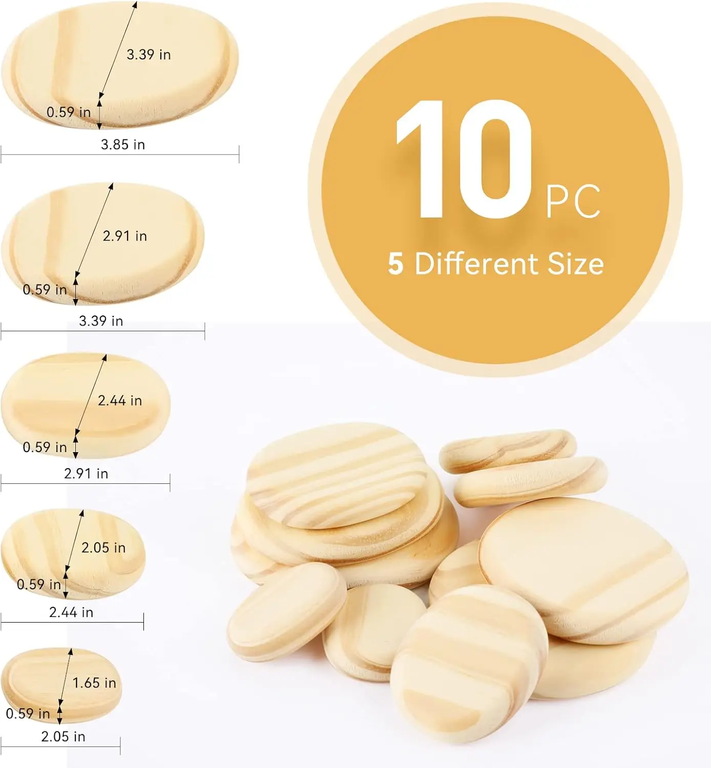木製丸太積み石10個 木の選別バランスロックブロック モンテッソーリ教育玩具 幼児向け 3歳以上