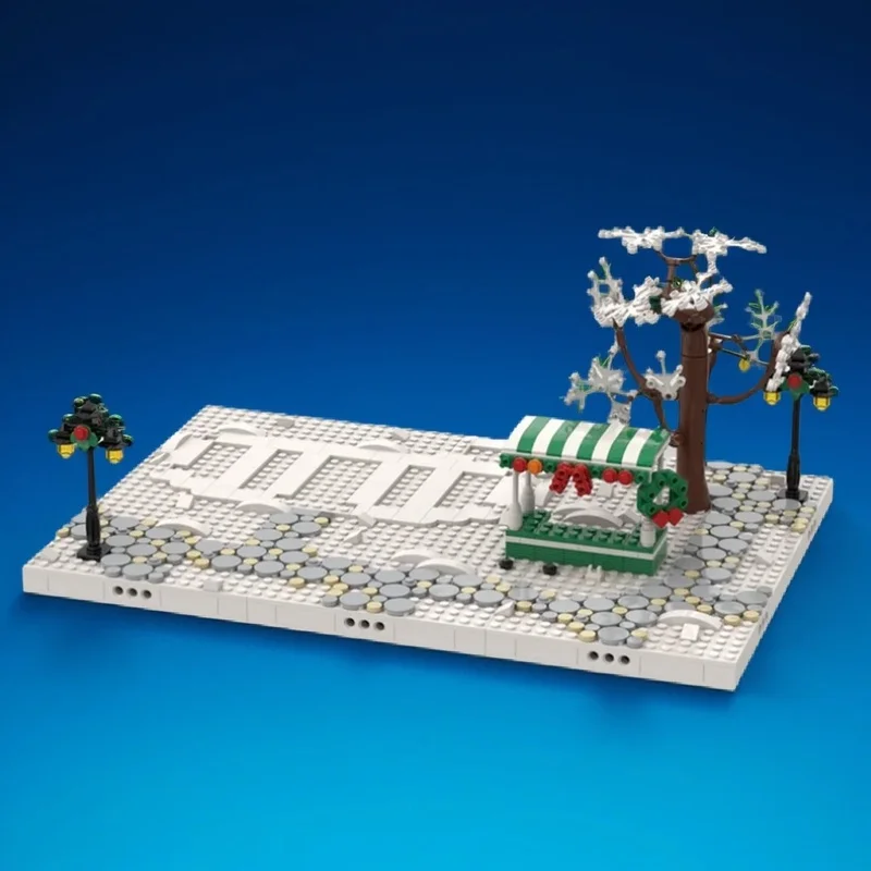 

NEW 597PCS MOC Street View Winter Village Display Elf Club House Model Custom Building Blocks Architecture DIY Assembly Gift Set