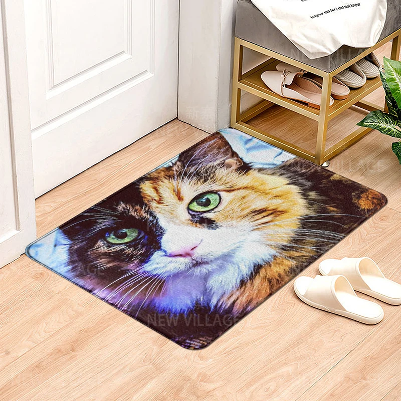 House entrance carpet Home doormat Animal oil painting style Room Foot mat bathroom non-slip mat Kitchen water absorption mat